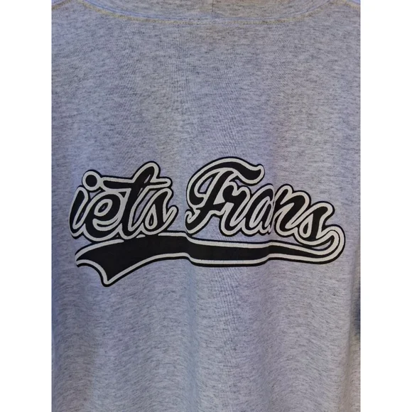 Iets Frans...Script Unisex Gray Full-Zip Hoodie Sweatshirt M EUC - Picture 9 of 14
